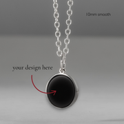 Create Your Own - Elysium Smooth Pendant - Rhodium Shrouded Collection - Precious Metals