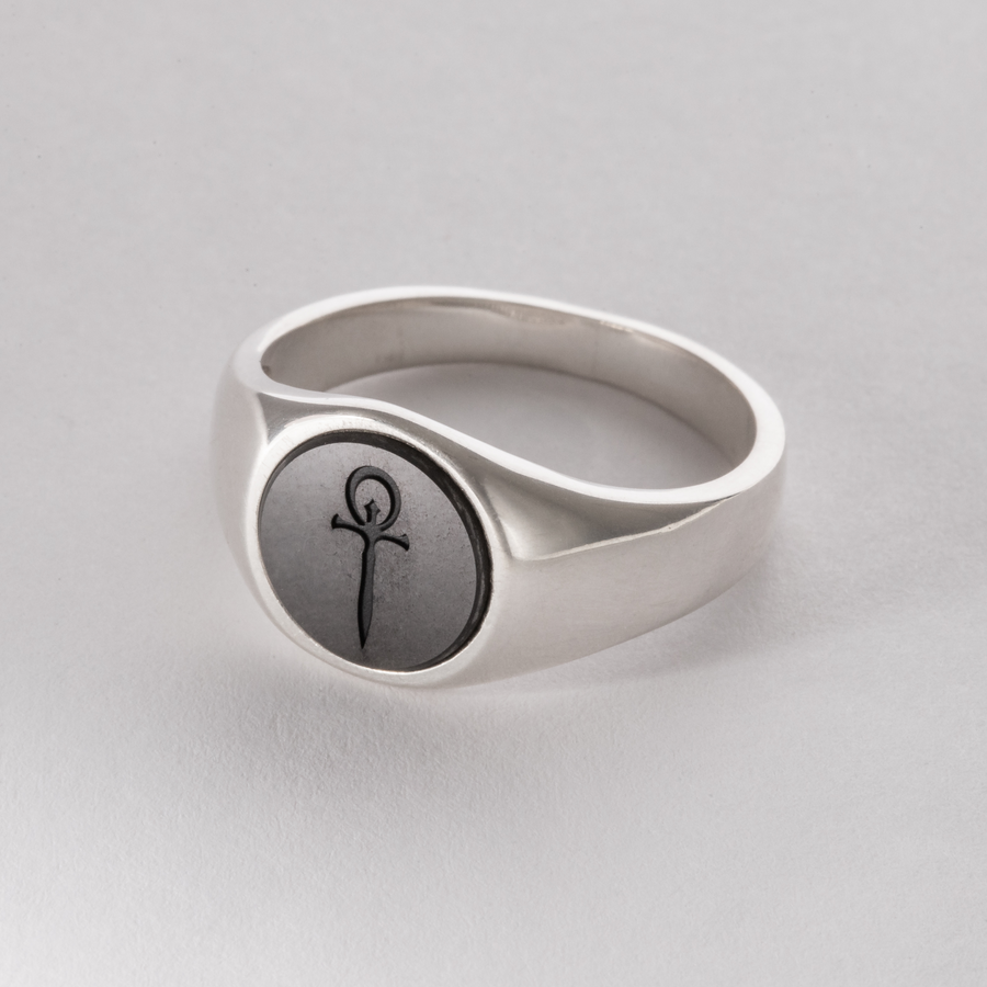 Vampire: The Masquerade Ankh - Elysium Eclipse Signet Ring Series - Smooth Edition