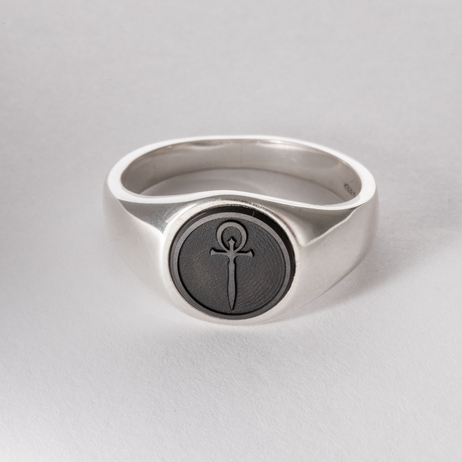 Vampire: The Masquerade Ankh - Elysium Eclipse Signet Ring Series - Textured Edition