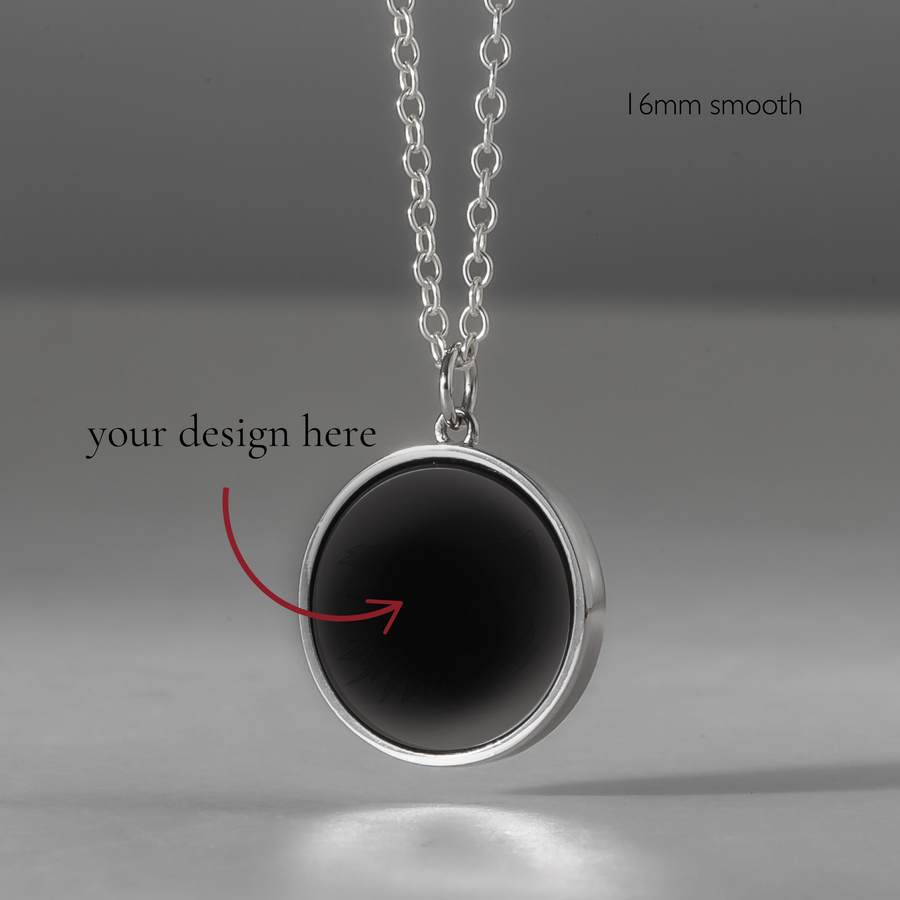 Create Your Own - Elysium Smooth Pendant - Rhodium Shrouded Collection - Precious Metals