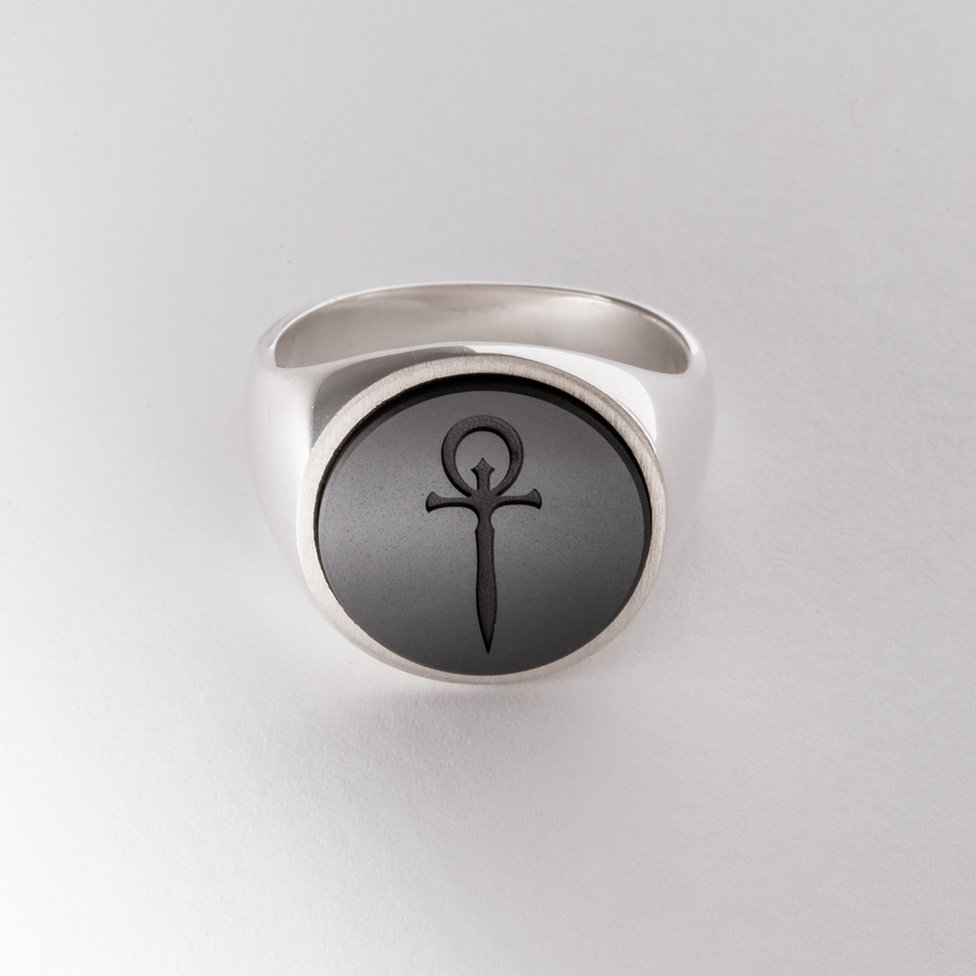 Vampire: The Masquerade Ankh - Elysium Eclipse Signet Ring Series - Smooth Edition