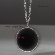 Create Your Own - Elysium Smooth Pendant - Rhodium Shrouded Collection - Precious Metals