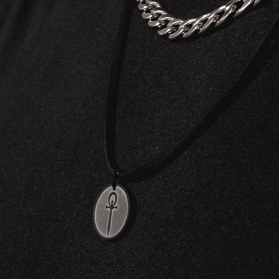 ■FANCY CLUB■ DUAL CHAMBERS NECKLACE T BLACK F25QB097 F25QB Vampire: The Masquerade Ankh - Elysium Smooth Pendant