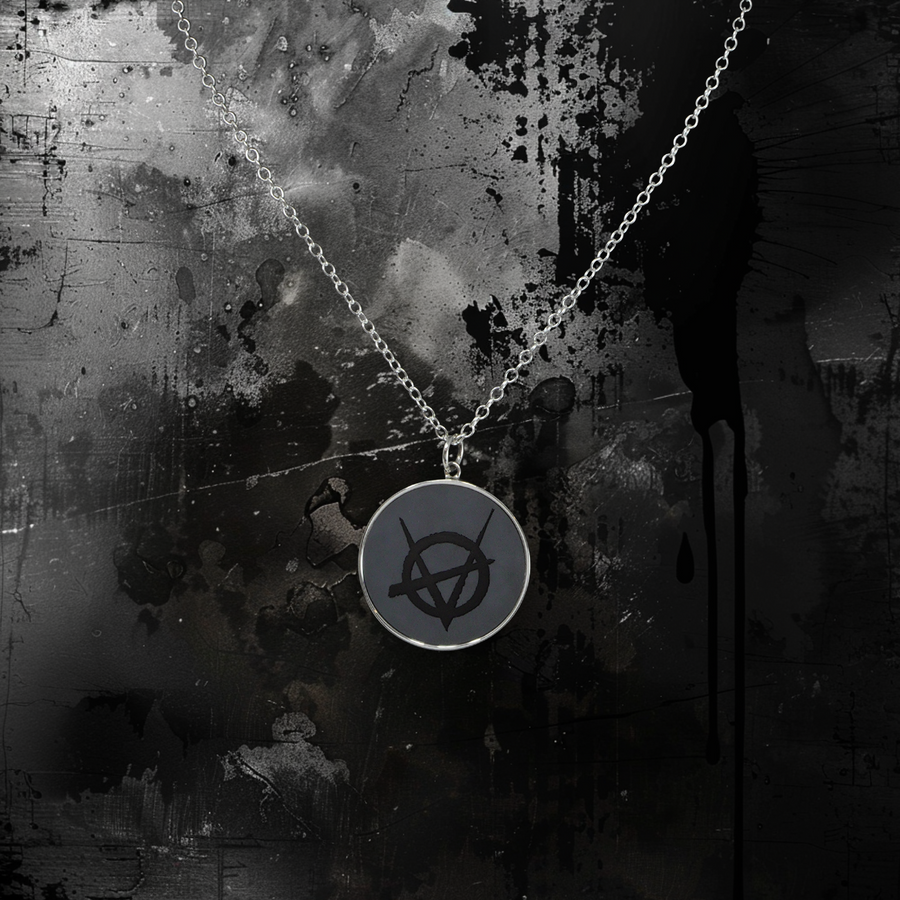 Brujah Clan - Elysium Whisper Pendant - Rhodium Shrouded Collection - Precious Metals