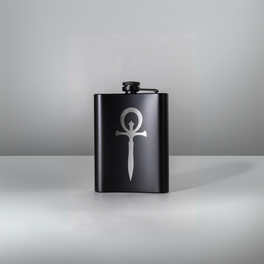 Vampire: The Masquerade Ankh - Elysium Matte Black Flask