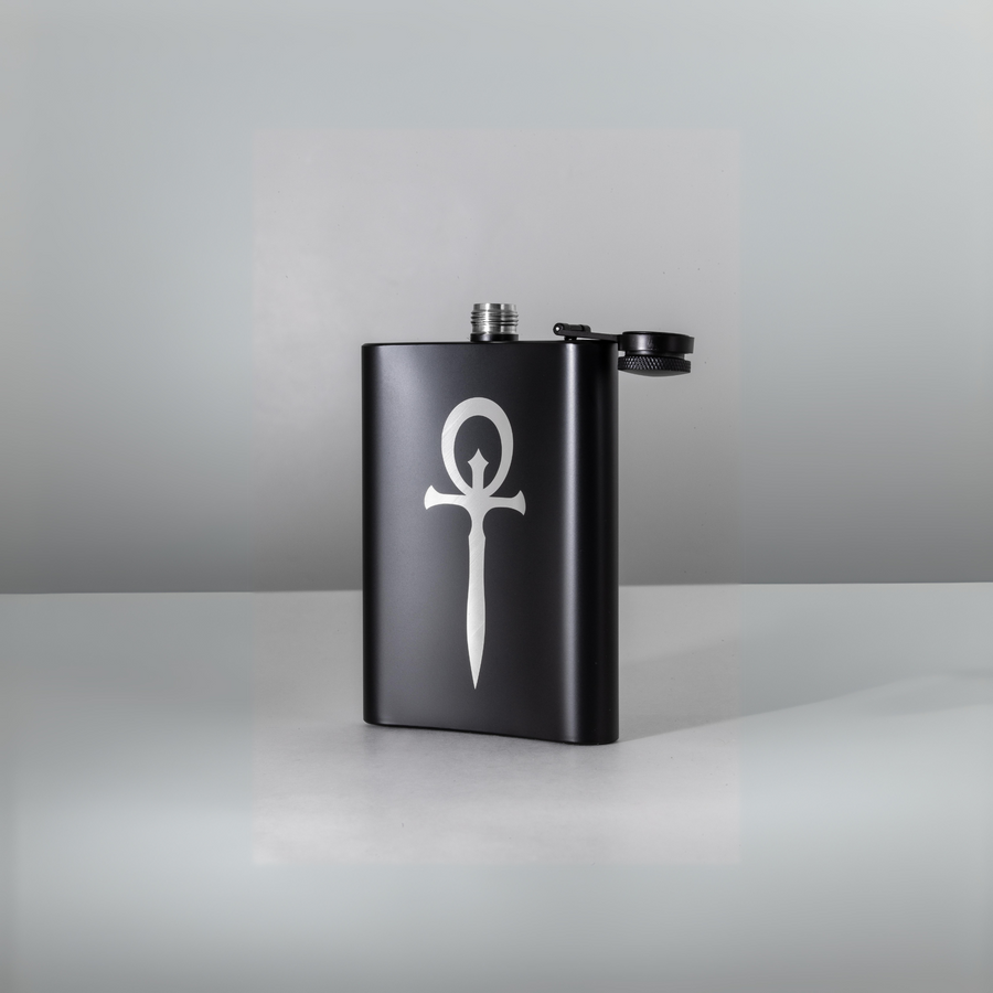 Vampire: The Masquerade Ankh - Elysium Matte Black Flask