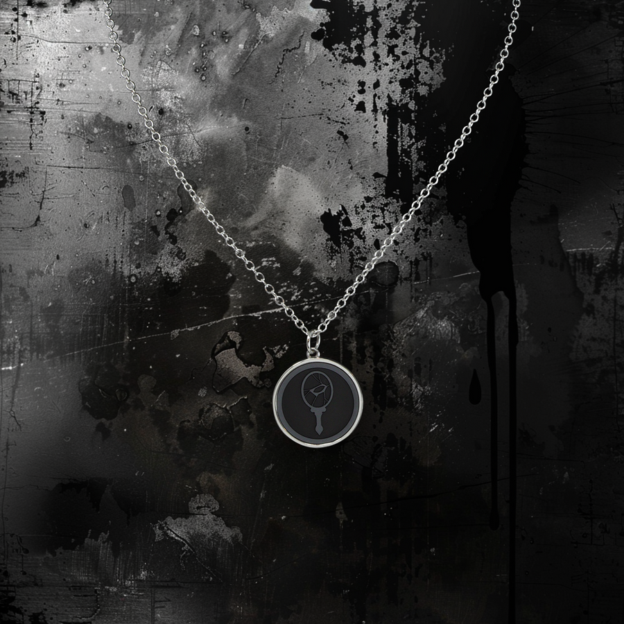 Malkavian Clan - Elysium Textured Pendant - Rhodium Shrouded Collection - Precious Metals