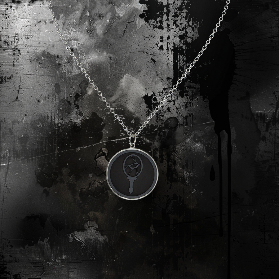 Malkavian Clan - Elysium Textured Pendant - Rhodium Shrouded Collection - Precious Metals