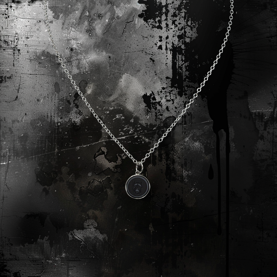 Nosferatu Clan - Elysium Textured Pendant - Rhodium Shrouded Collection - Precious Metals