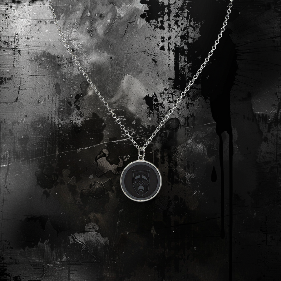 Nosferatu Clan - Elysium Textured Pendant - Rhodium Shrouded Collection - Precious Metals